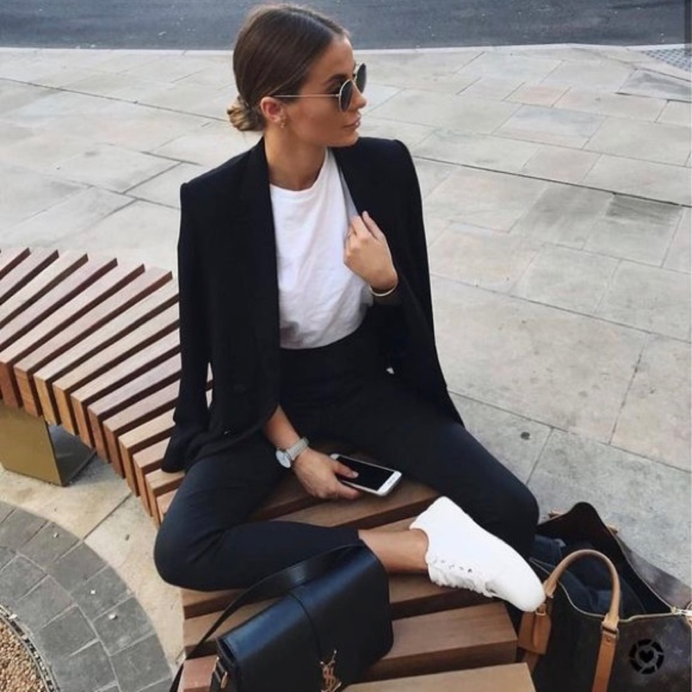 Black Classic Ponte-Knit Blazer Small Tall